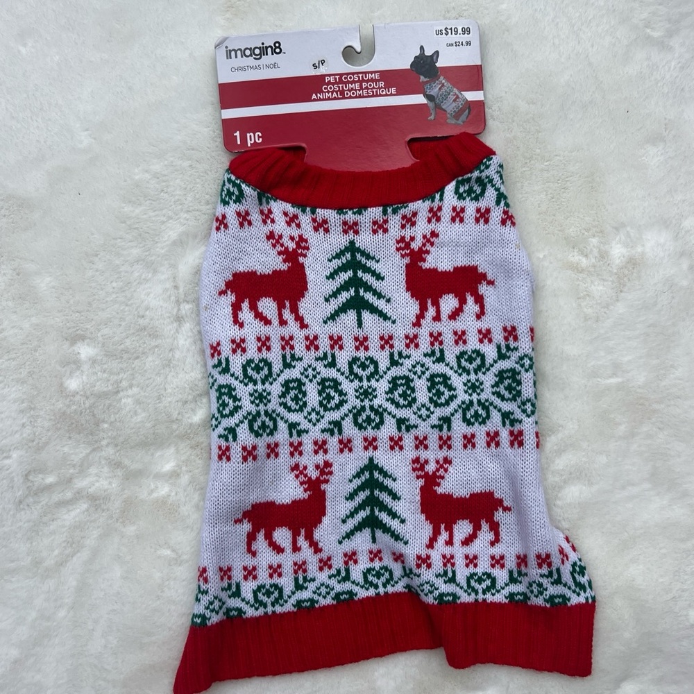 Imagin8 Festive Pet Sweater for Small Dogs